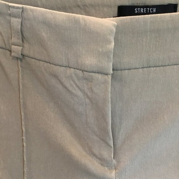 Style & Co Capris Khaki Stretch with Side Silver Buttons at Hem Women's Size 8 - Picture 4 of 9